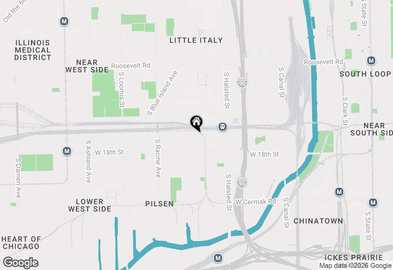 Map of 1001 W 16th Street, Chicago, IL 60608