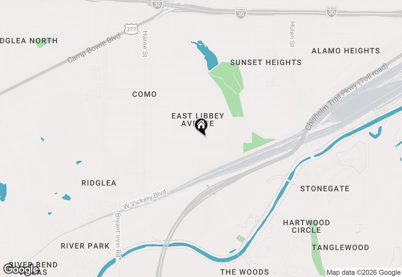 Map of 5229 Humbert Avenue, Fort Worth, TX 76107