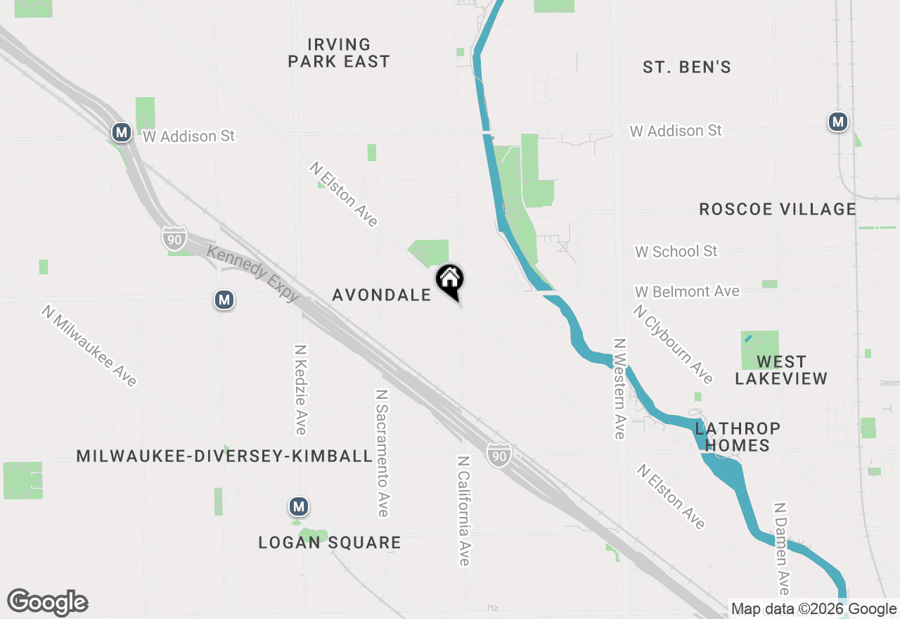 Map of 2814 W Fletcher Street, Chicago, IL 60618