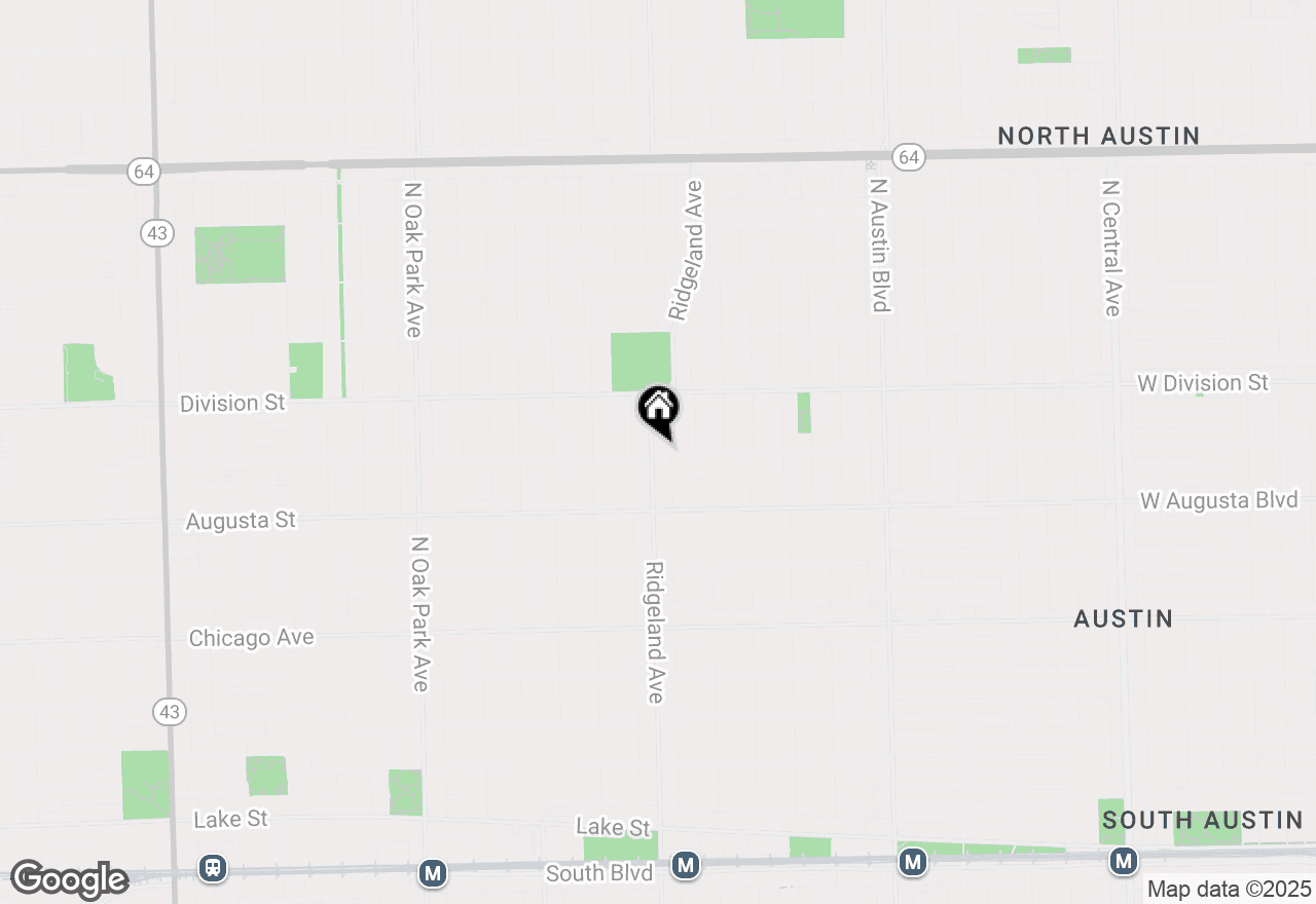 Map of 800 N Ridgeland Avenue, Oak Park, IL 60302