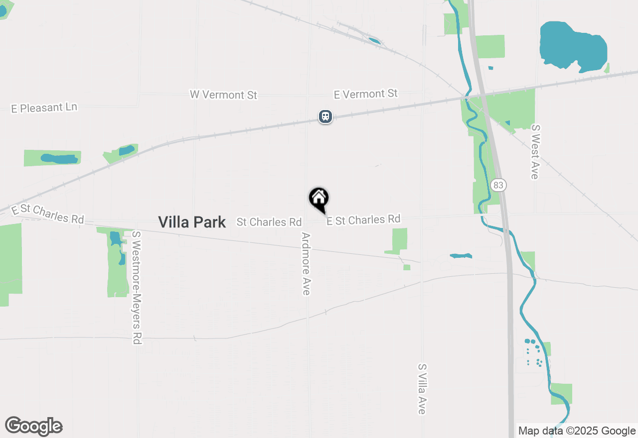 Map of 24 E Saint Charles Road, Villa Park, IL 60181