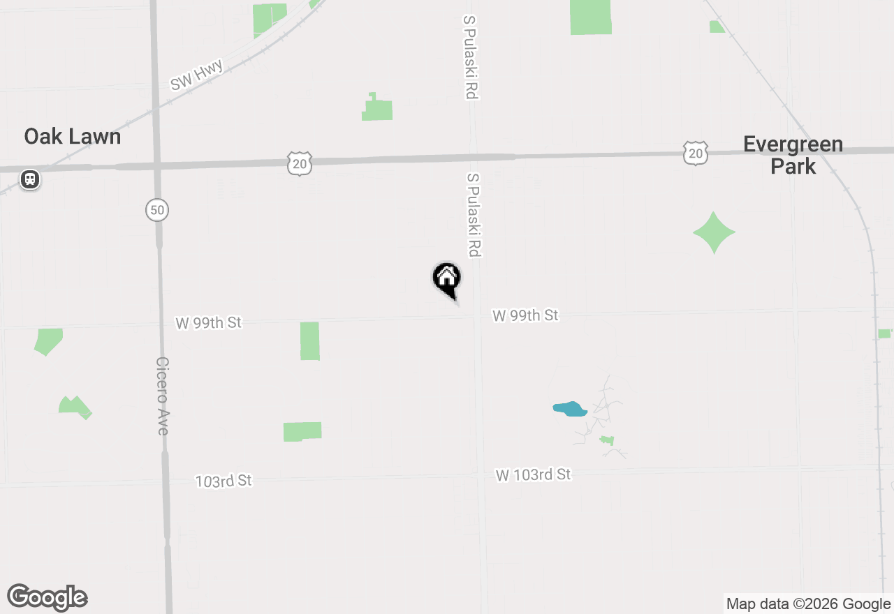 Map of 4038 W Almansa Lane, Oak Lawn, IL 60453