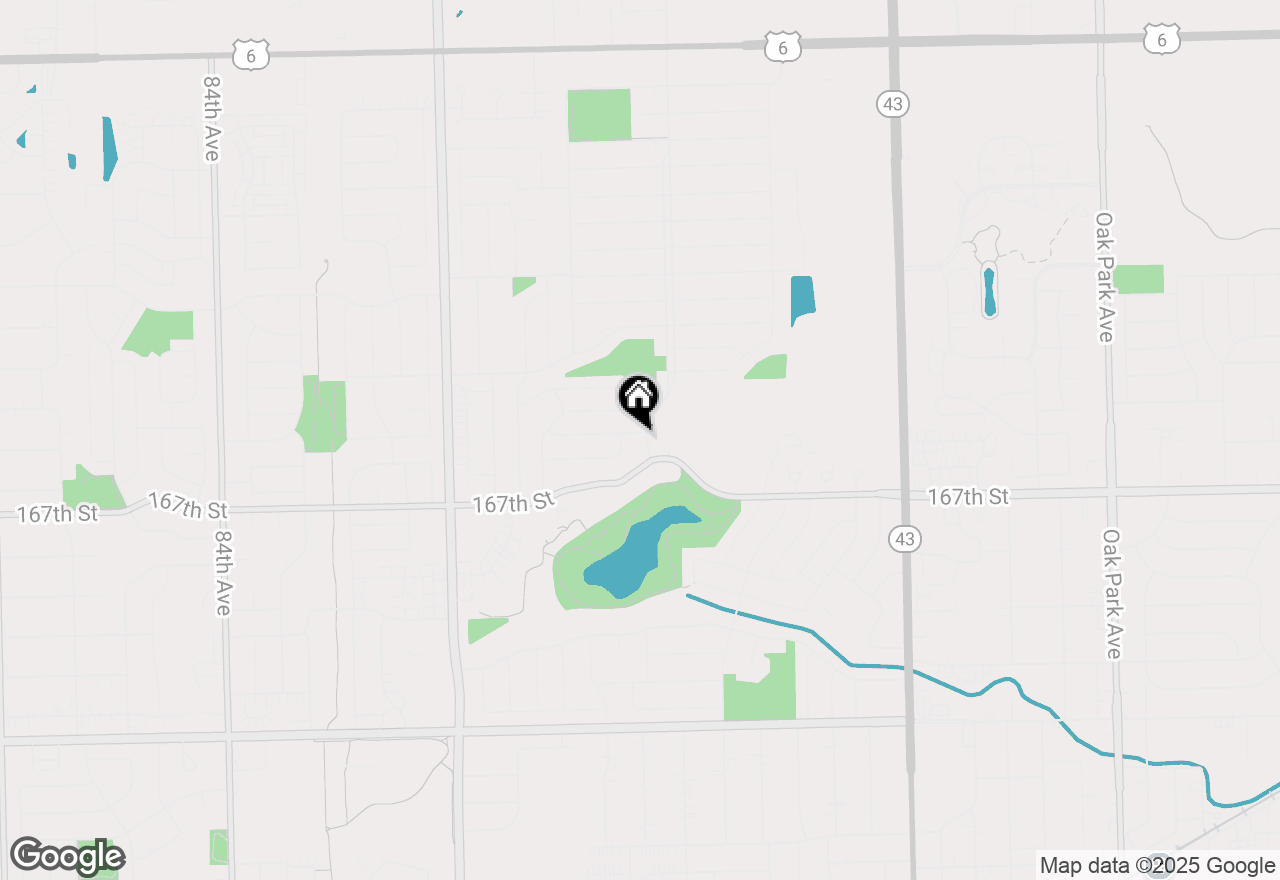 Map of 16610 76th Avenue, Tinley Park, IL 60477