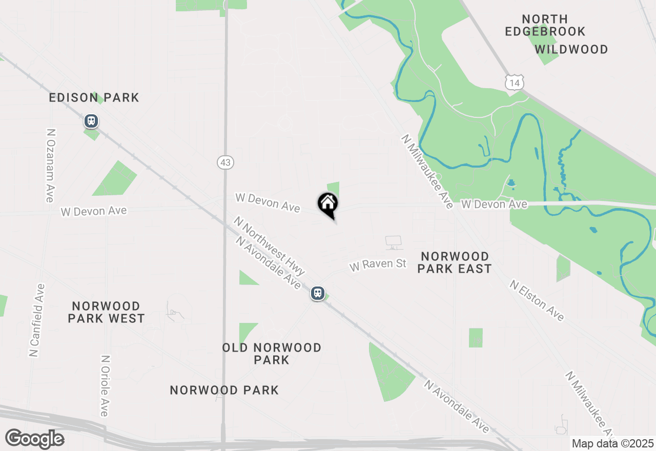 Map of 6828 W Highland Avenue, Chicago, IL 60631