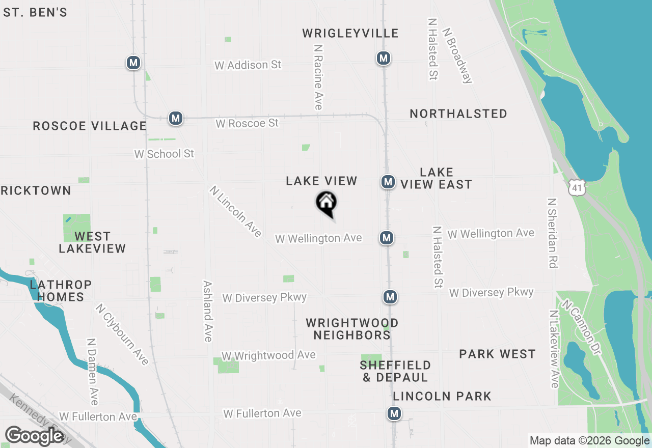 Map of 3027 N Racine Avenue #3, Chicago, IL 60657