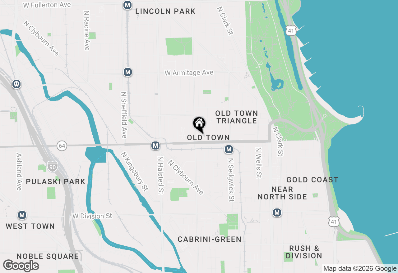 Map of 1635 N Larrabee Street #B, Chicago, IL 60614