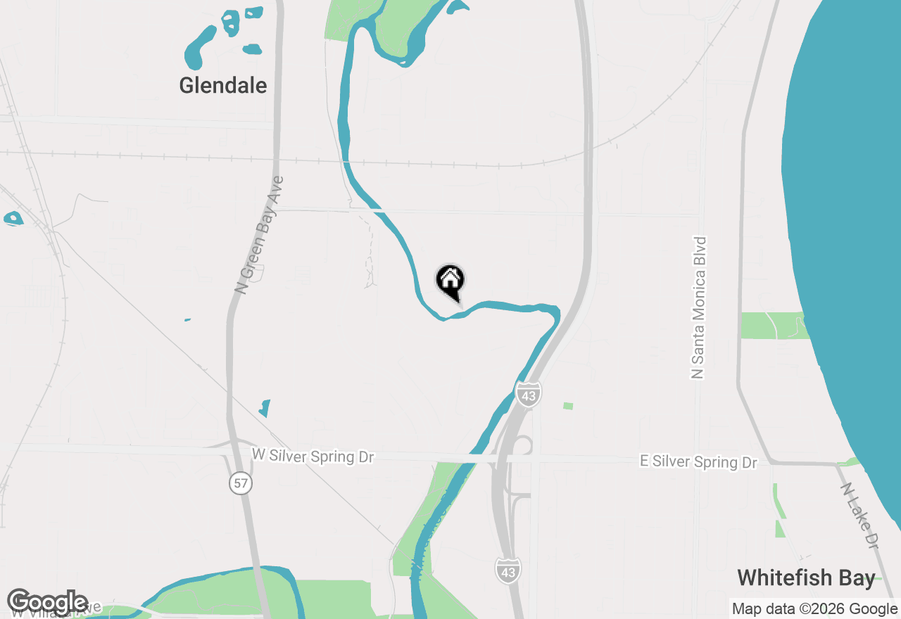 Map of 923 W Montclaire Ave, Glendale, WI 53217