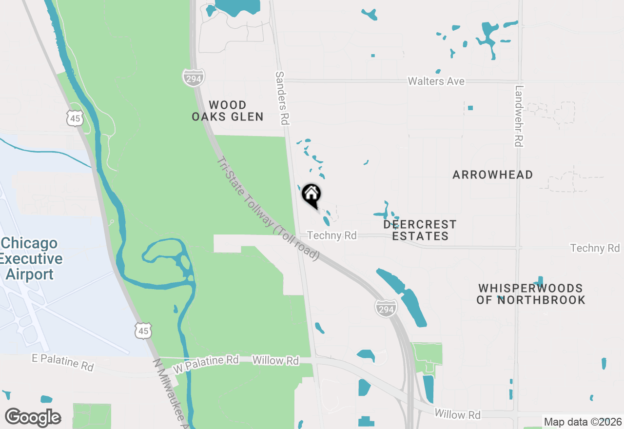 Map of 1864 Mission Hills Lane, Northbrook, IL 60062
