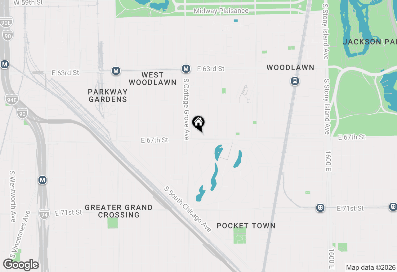 Map of 6649 S Maryland Avenue #2W, Chicago, IL 60637