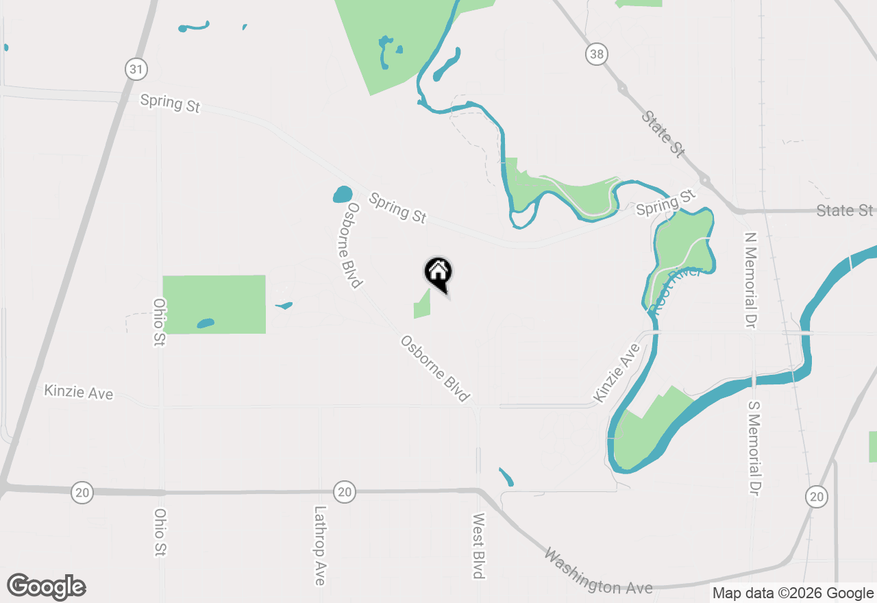Map of 419 Hayes Ave, Racine, WI 53405