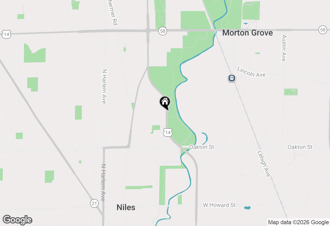 Map of 8216 N Caldwell Avenue, Niles, IL 60714