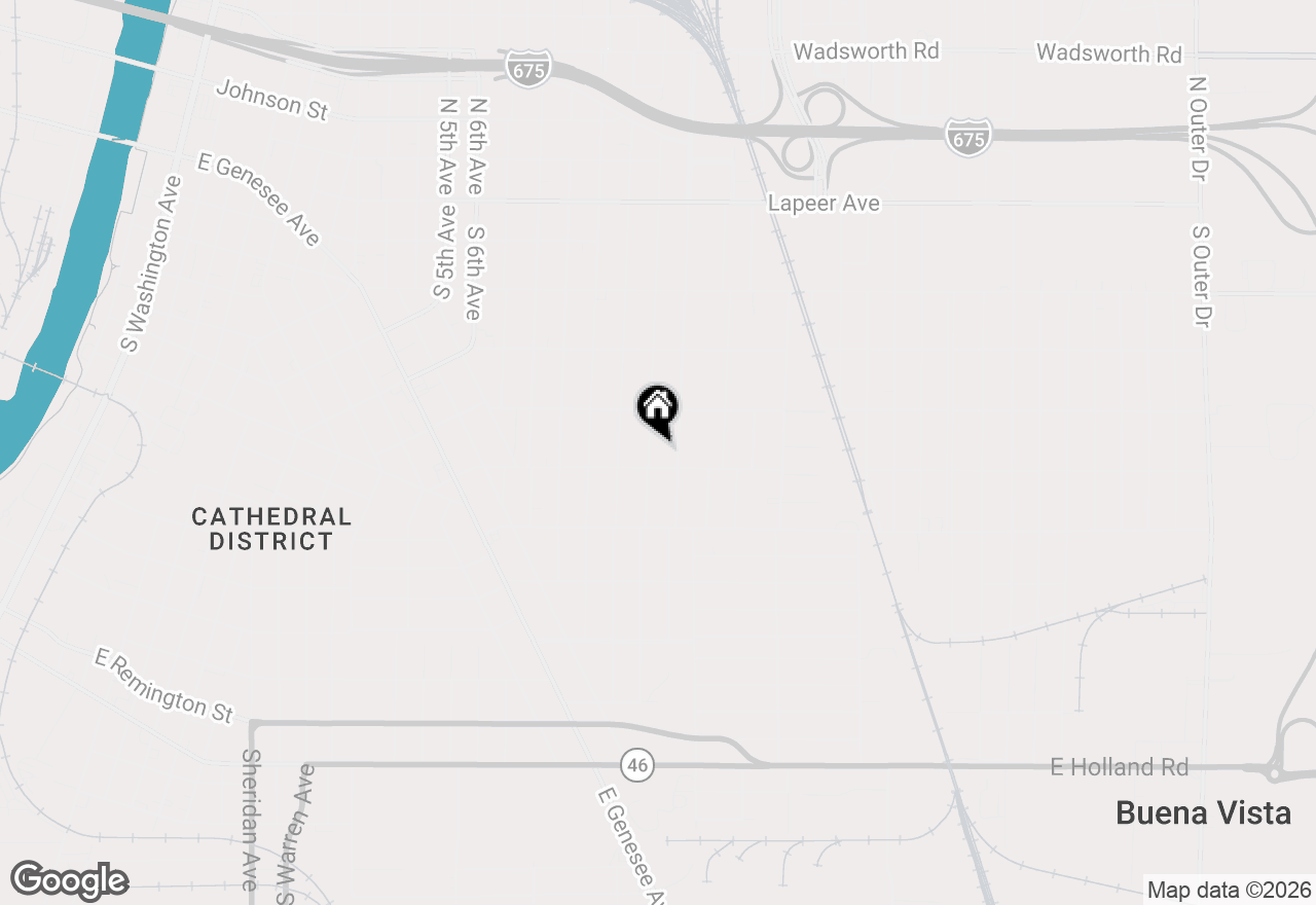 Map of 544 S 13th Street, Saginaw, MI 48601