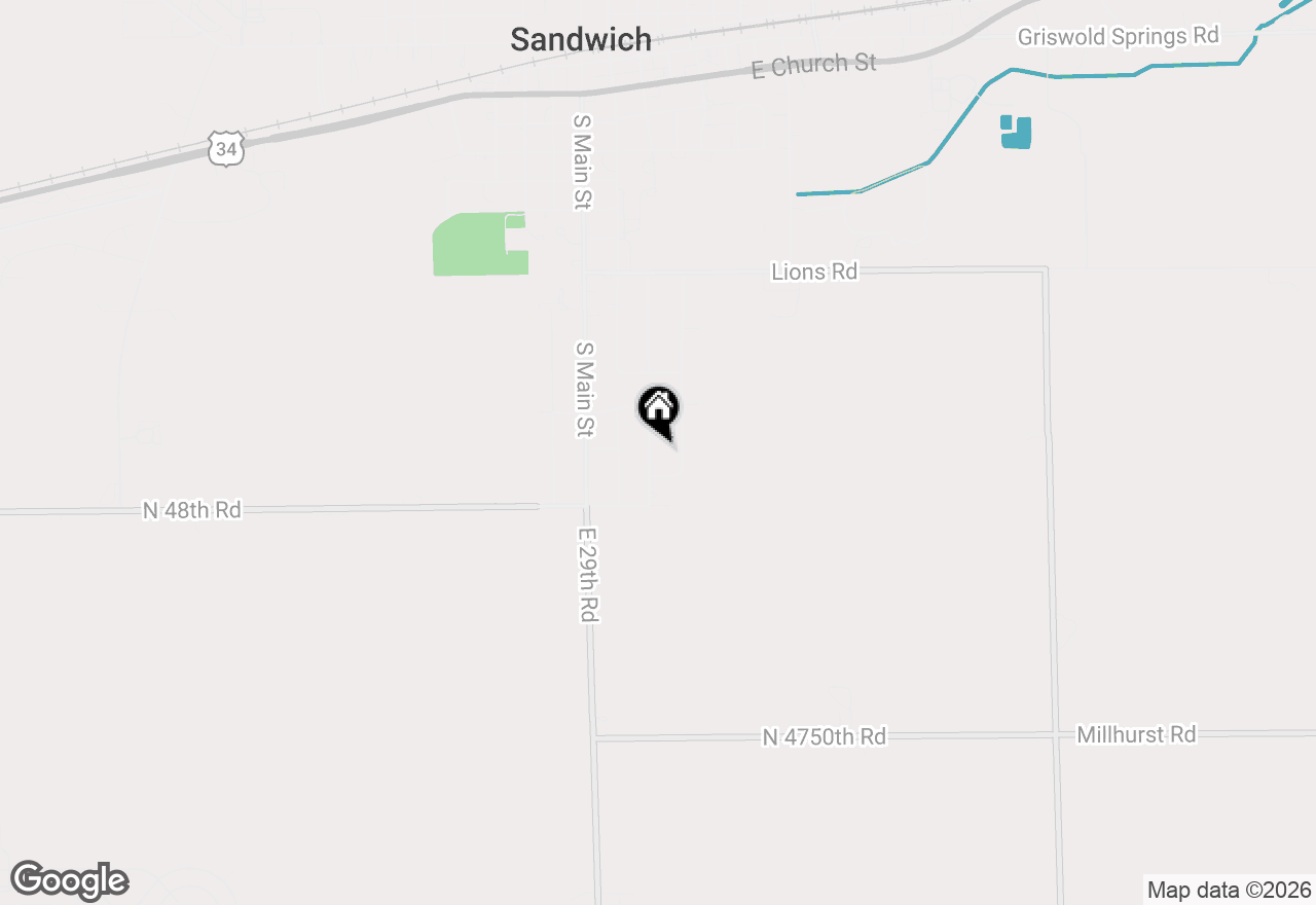 Map of 1522 Lorraine Drive, Sandwich, IL 60548