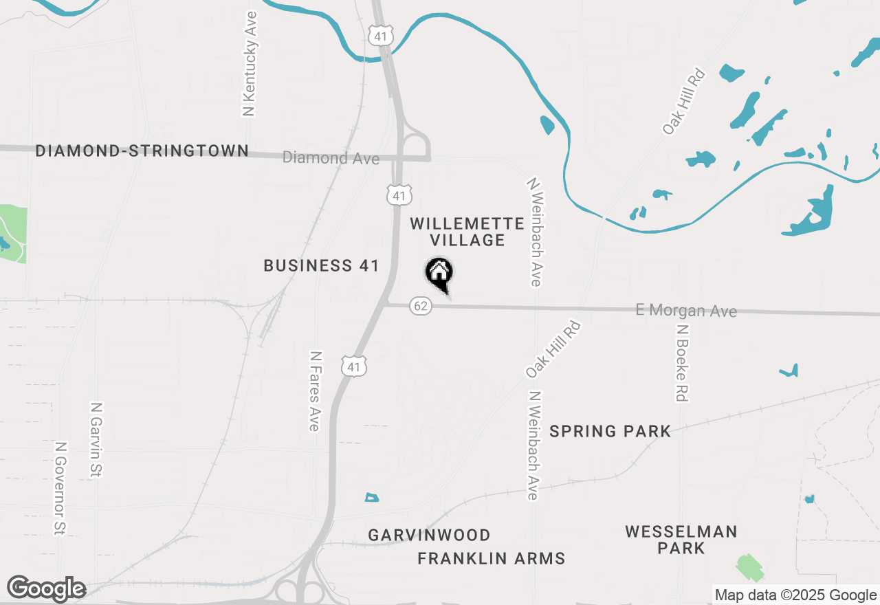 Map of 1566 E Morgan Avenue, Evansville, IN 47711