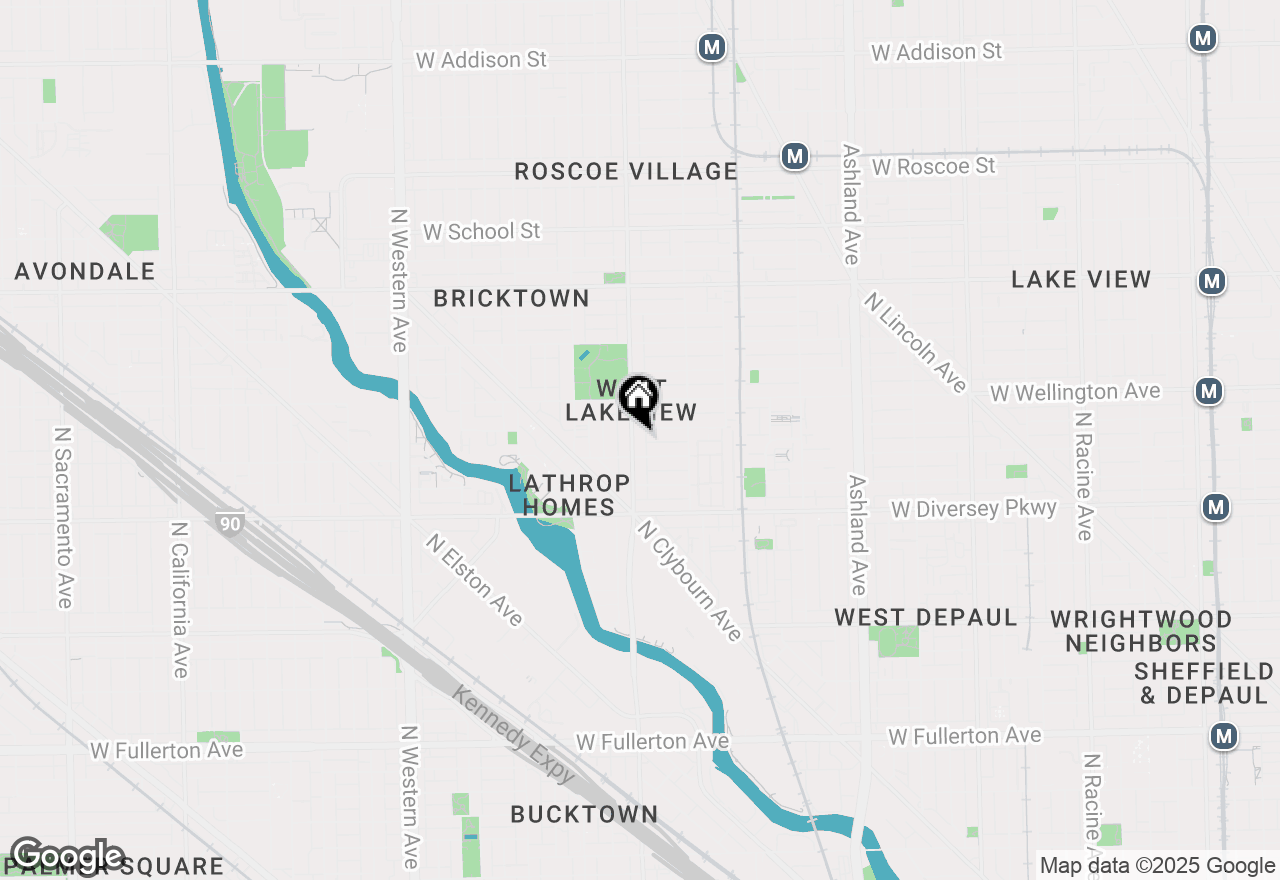 Map of 2917 N Damen Avenue #2N, Chicago, IL 60618