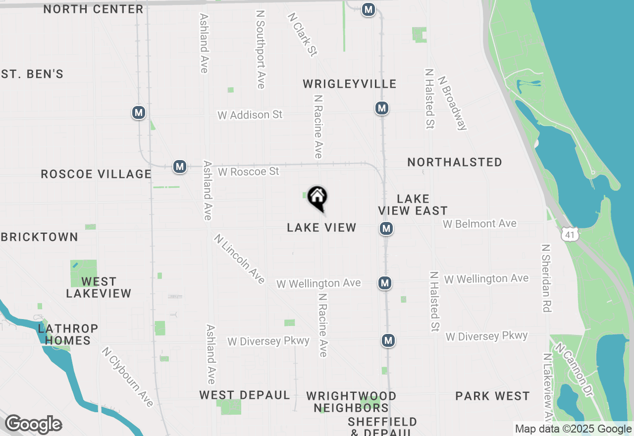Map of 3216 N Racine Avenue #1, Chicago, IL 60657