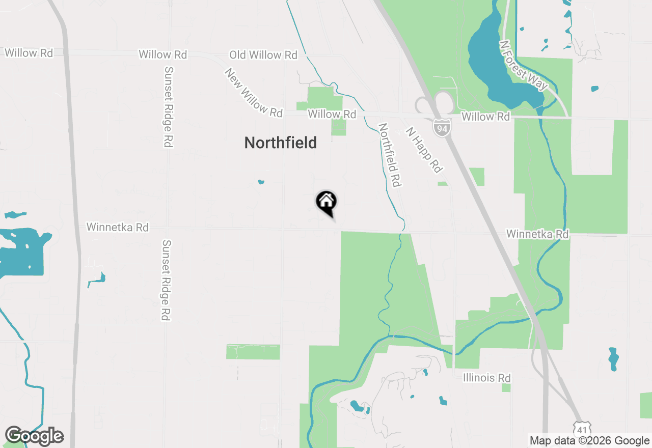 Map of 115 Dickens Road, Northfield, IL 60093