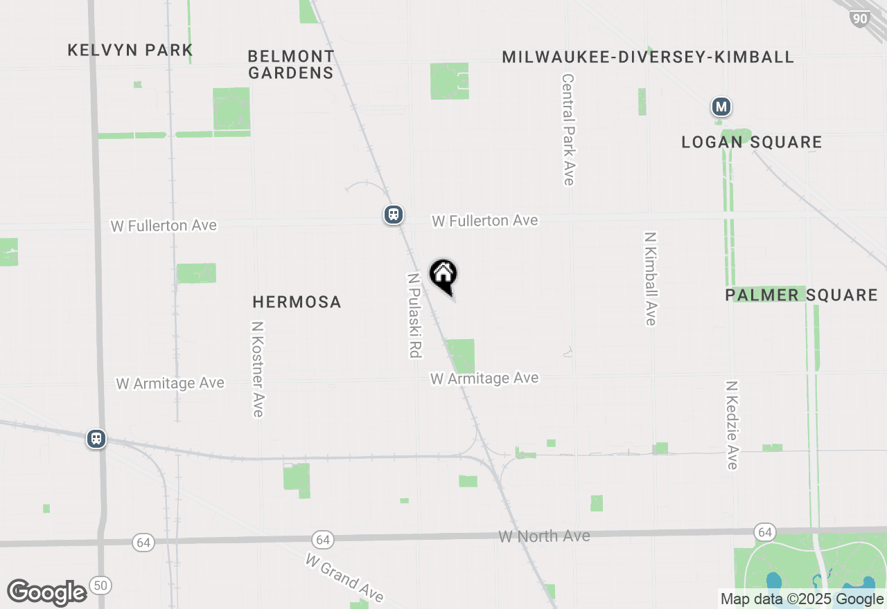 Map of 3915 W Palmer Street, Chicago, IL 60647