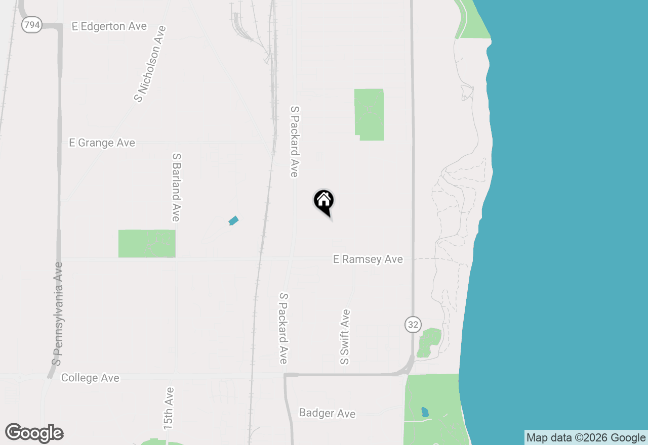 Map of 3679 E Birchwood Ave, Cudahy, WI 53110