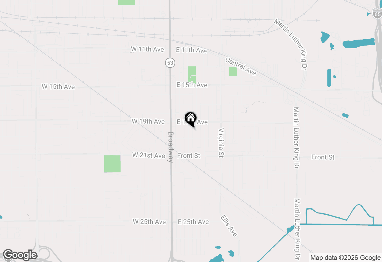 Map of 1953 Connecticut Street, Gary, IN 46407