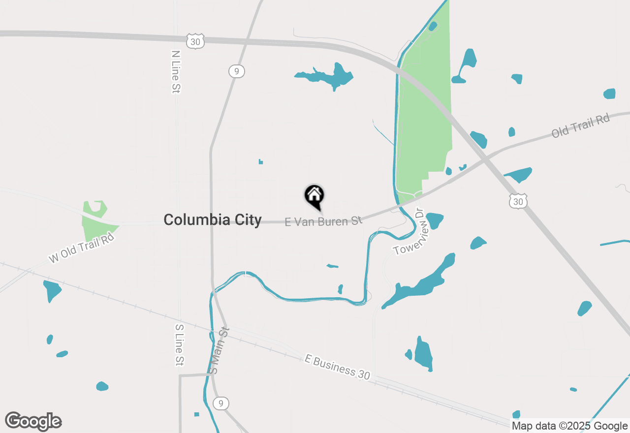 Map of 609 East Van Buren St Street, Columbia City, IN 46725