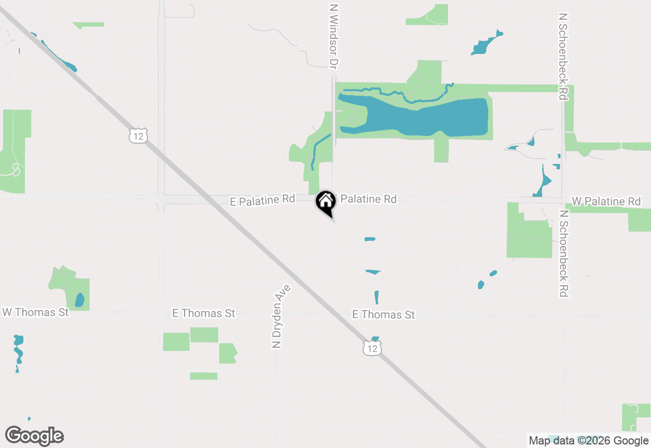 Map of 1748 N Windsor Drive, Arlington Heights, IL 60004