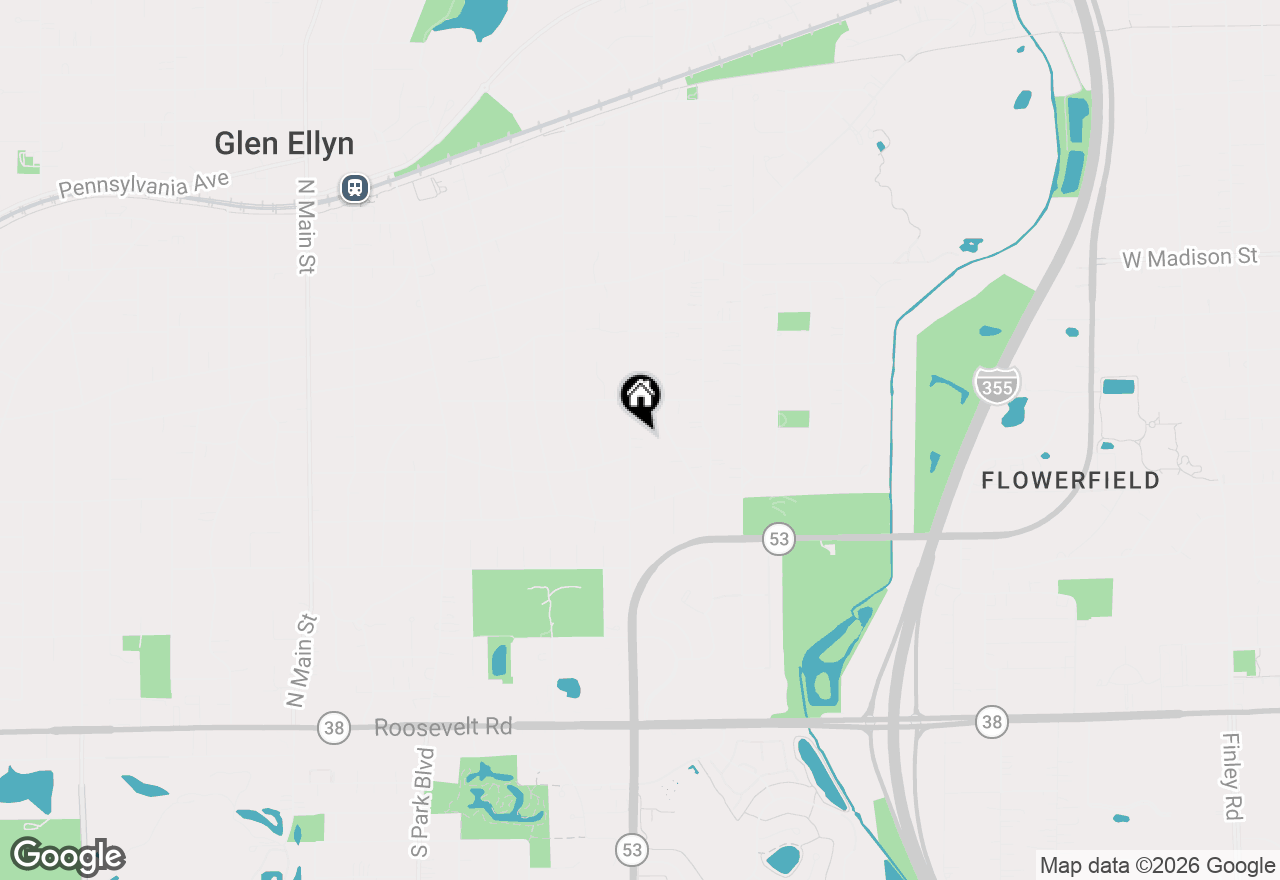 Map of 247 Bryant Avenue, Glen Ellyn, IL 60137