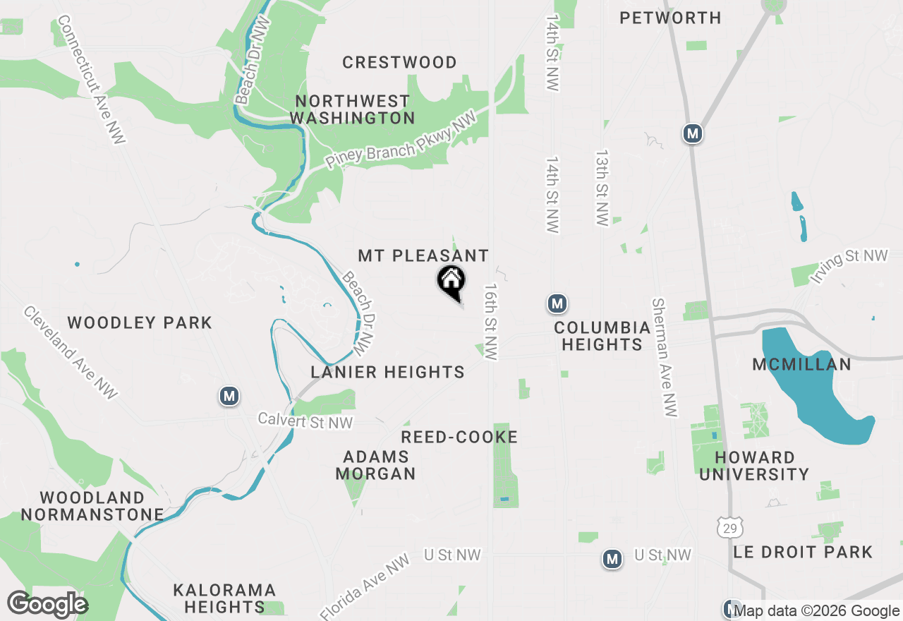 Map of 1674 Irving Street Nw, Washington, DC 20010