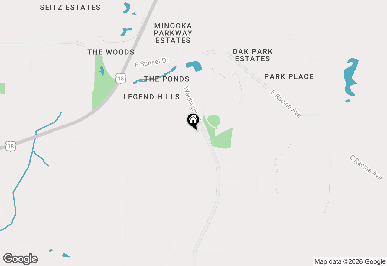 Map of 1909 Foxcroft Ln, Waukesha, WI 53189
