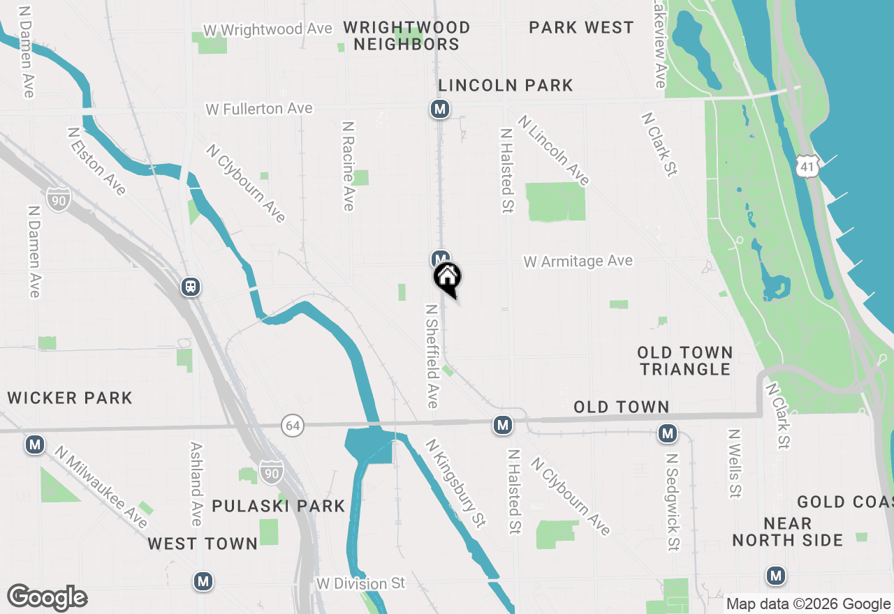 Map of 1902 N Bissell Street, Chicago, IL 60614