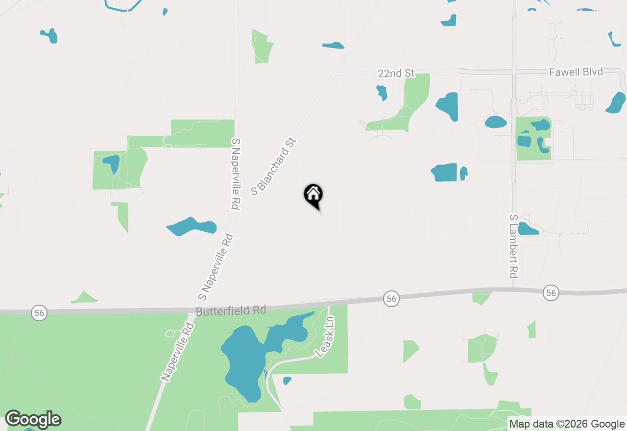 Map of 45 Kensington Circle #206, Wheaton, IL 60189