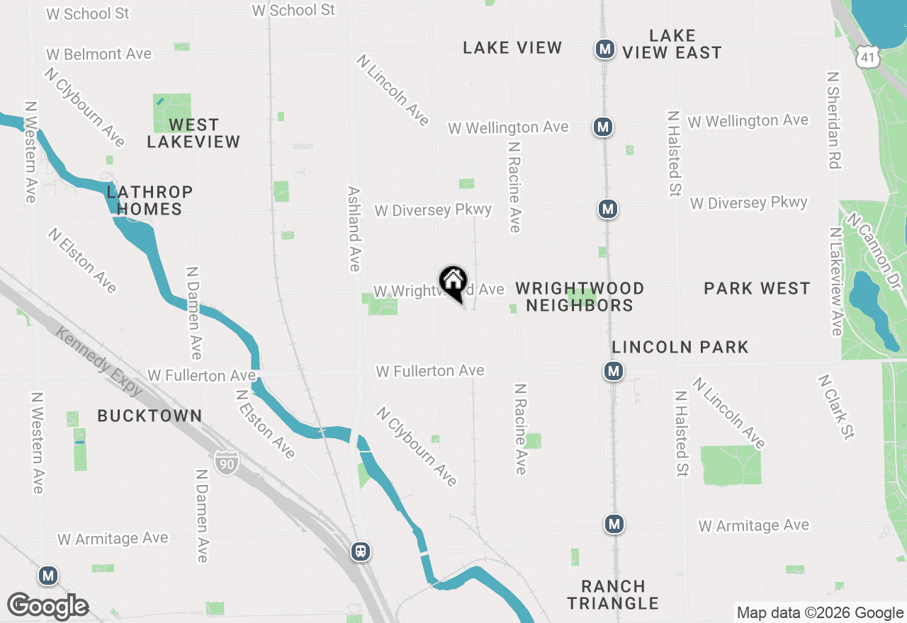 Map of 2526 N Wayne Avenue #2F, Chicago, IL 60614