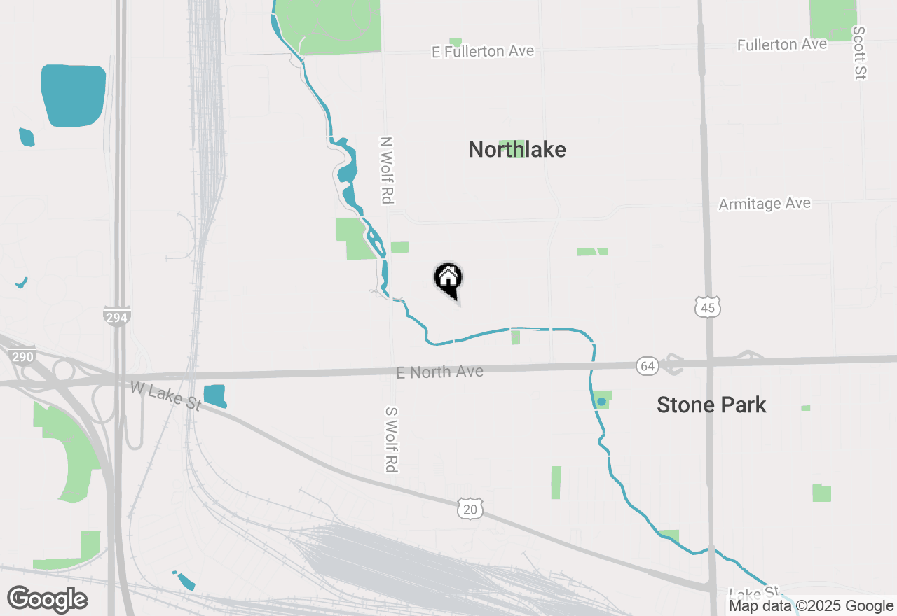 Map of 110 N Prater Avenue, Northlake, IL 60164