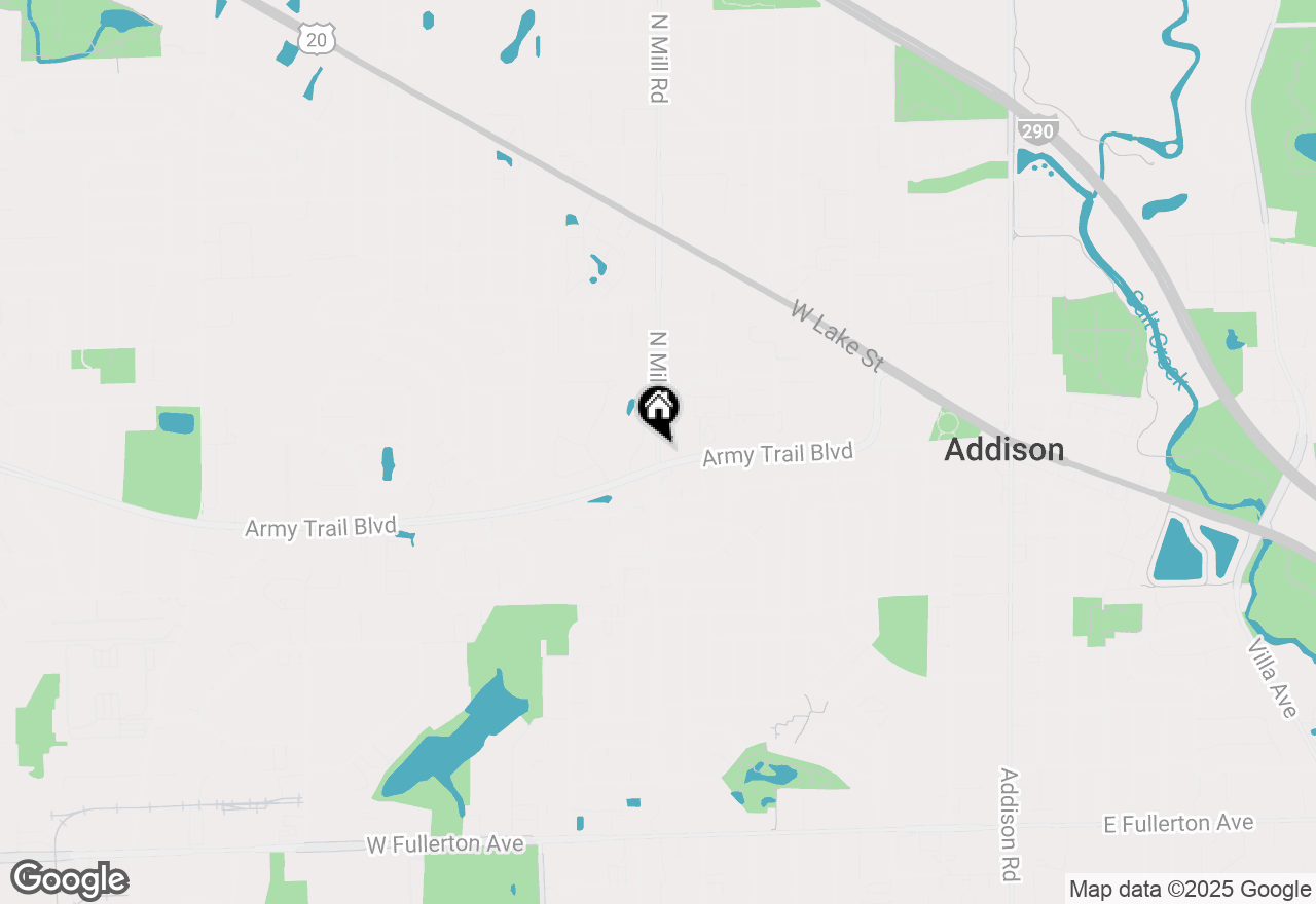 Map of 235 N Mill Road #115B, Addison, IL 60101