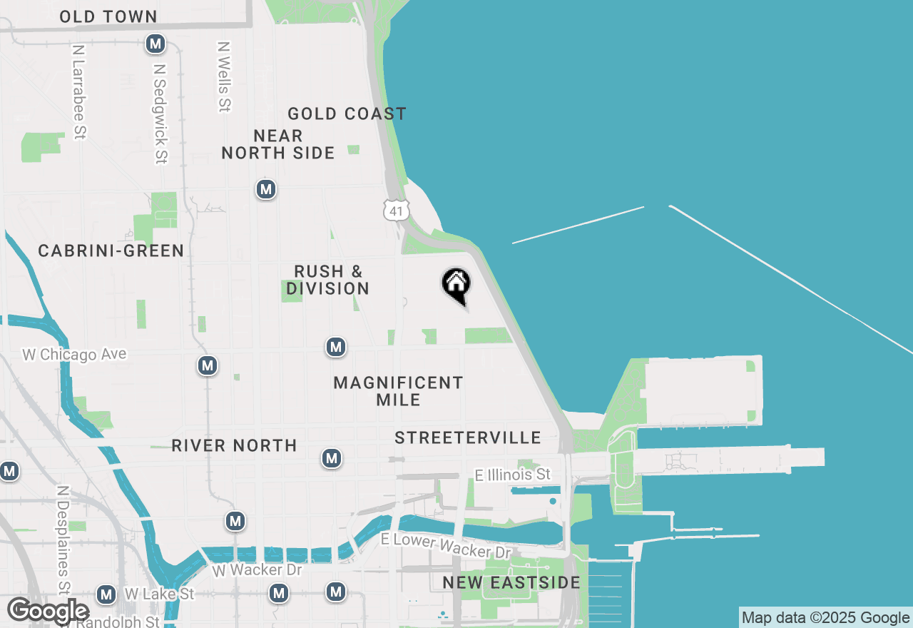 Map of 850 N Dewitt Place #20E, Chicago, IL 60611