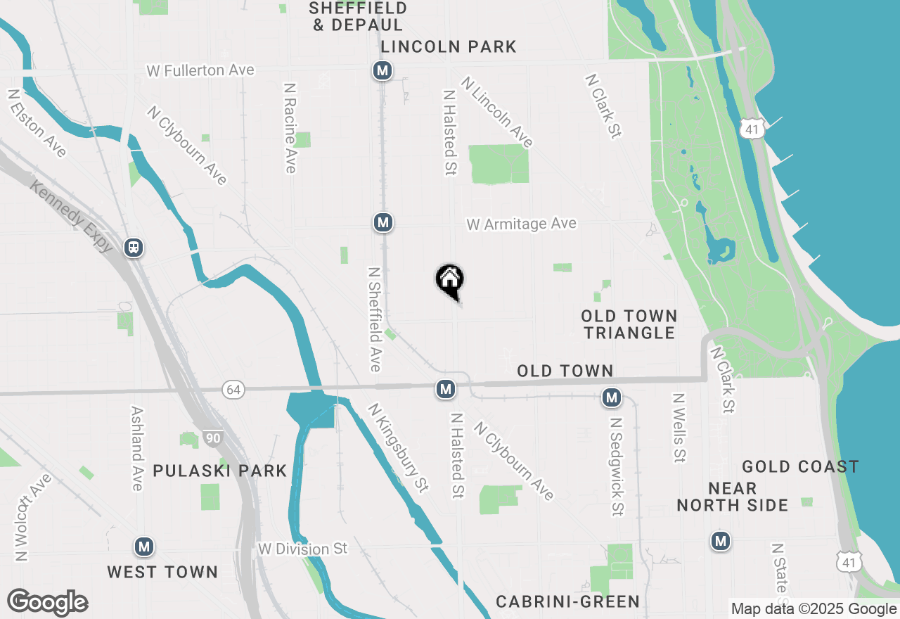 Map of 1816 N Halsted Street #3B, Chicago, IL 60614