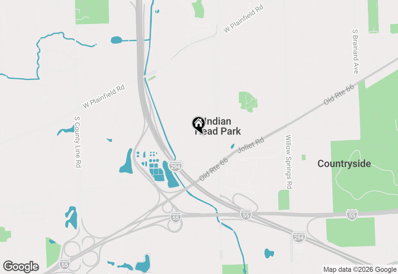 Map of 6555 Shabbona Road, Indian Head Park, IL 60525