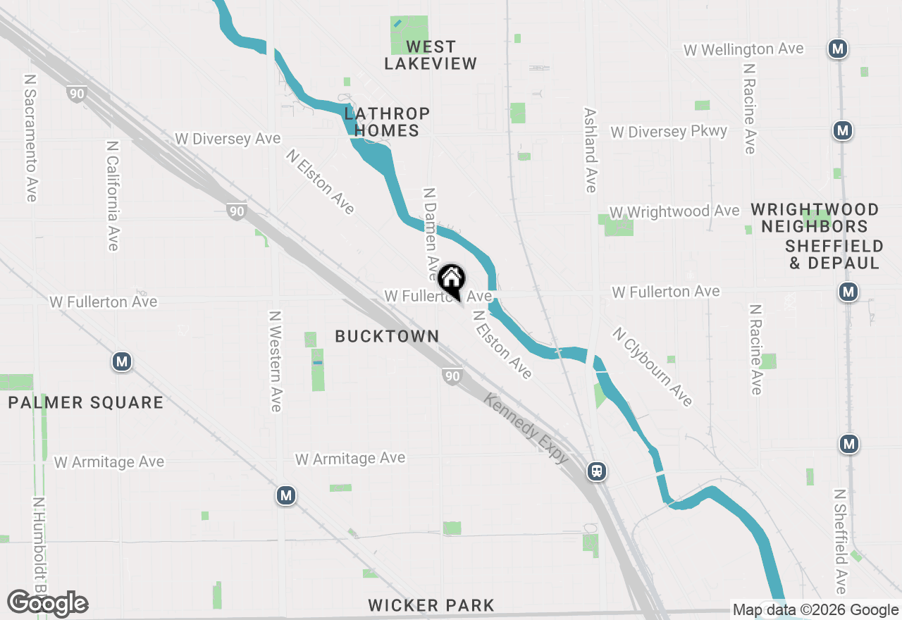 Map of 2356 N Elston Avenue #205, Chicago, IL 60614