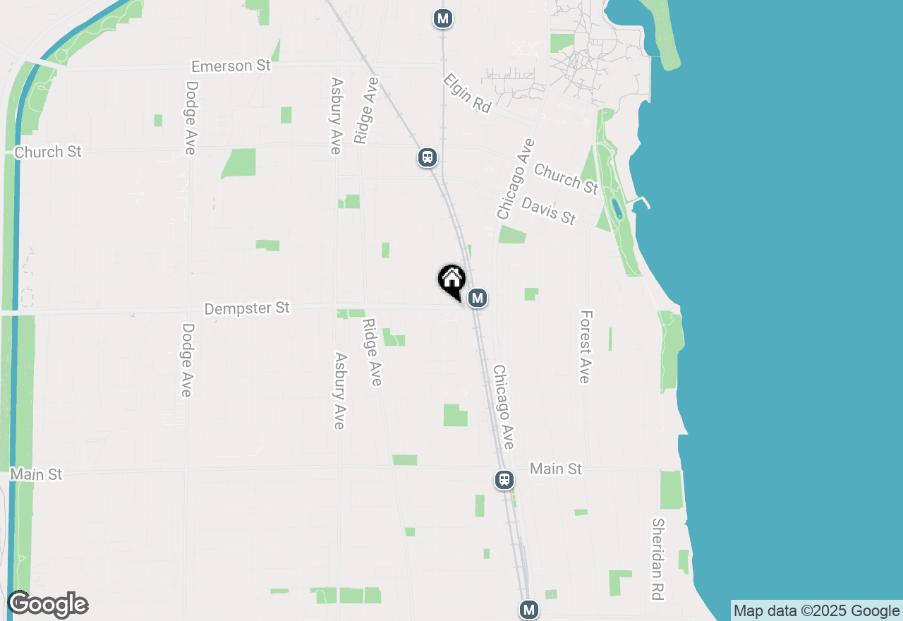 Map of 822 Dempster Street, Evanston, IL 60202