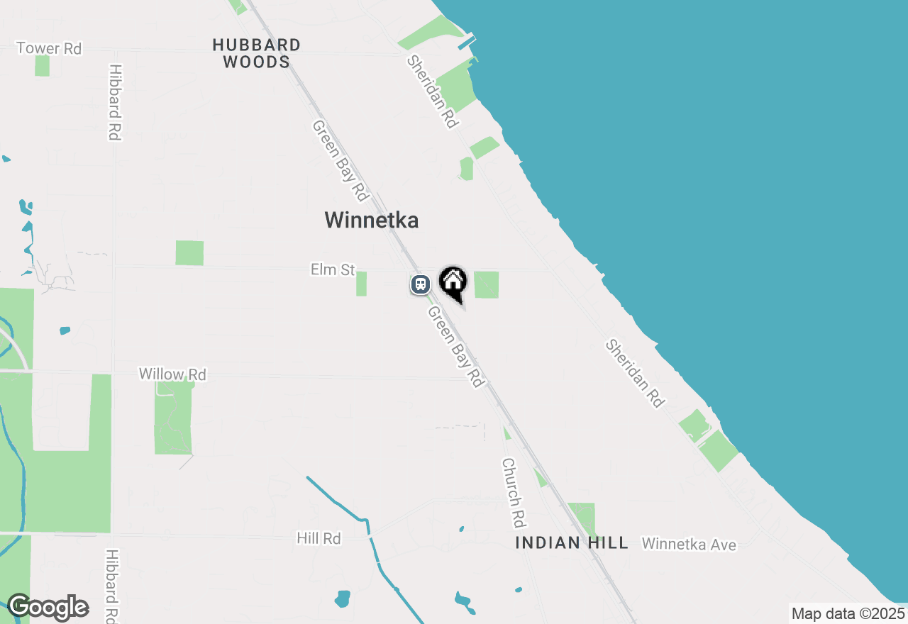 Map of 736 Oak Street, Winnetka, IL 60093