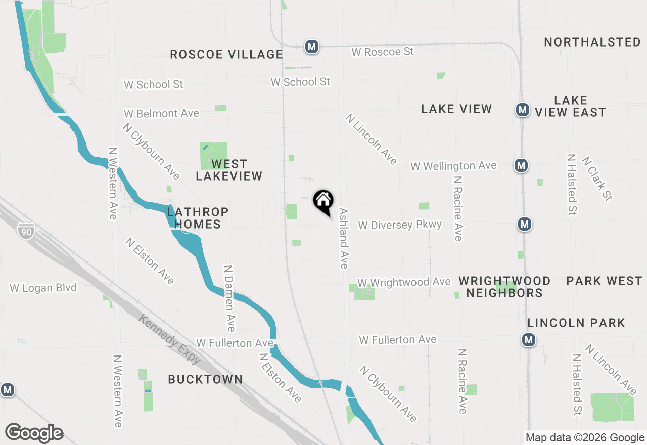 Map of 1644 W Diversey Parkway #3, Chicago, IL 60614