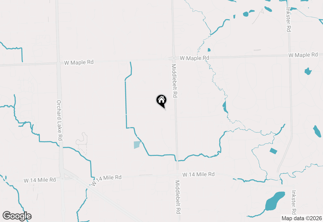 Map of 6780 Post Oak Drive, West Bloomfield, MI 48322