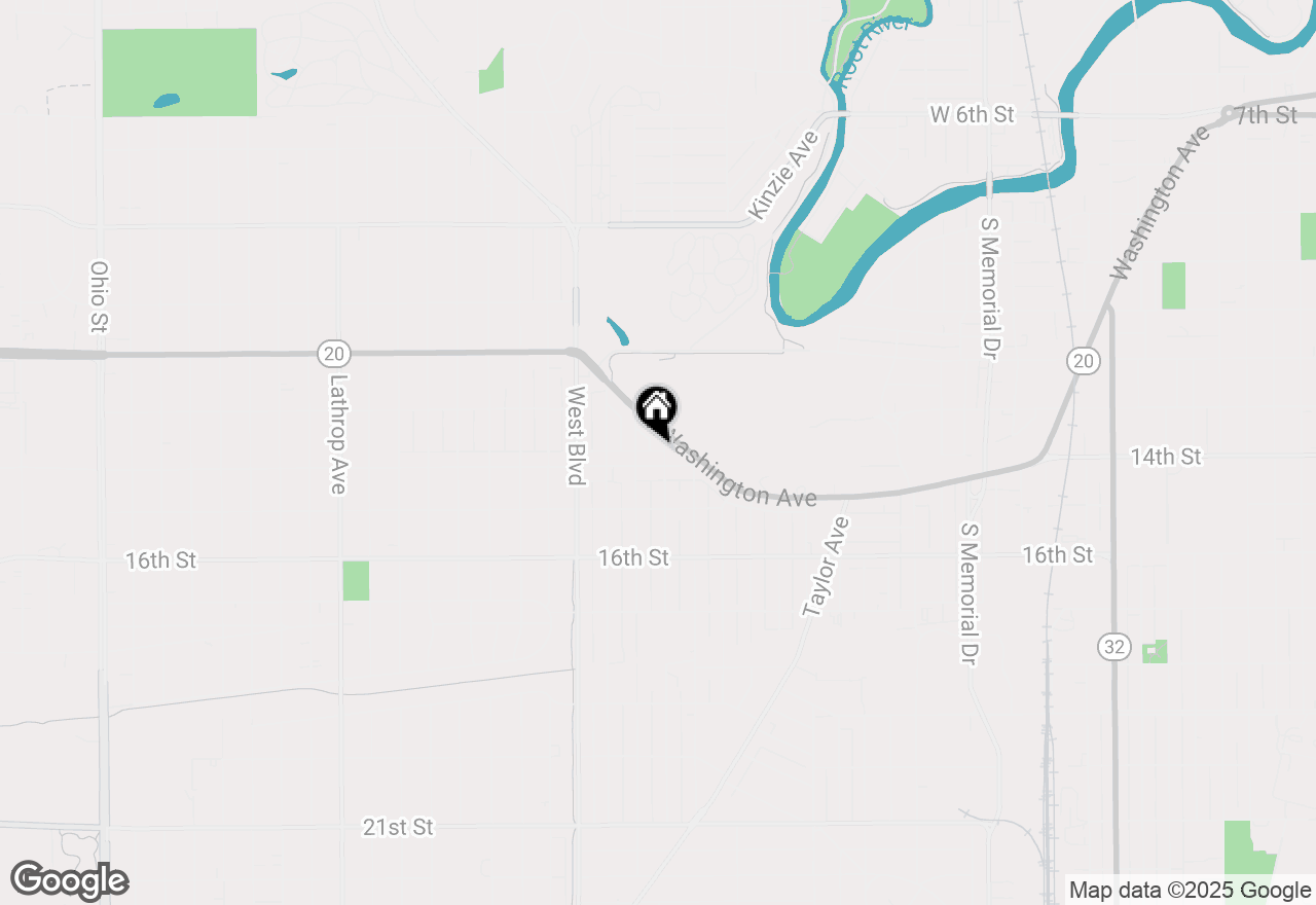 Map of 1320 Thurston Ave, Racine, WI 53405