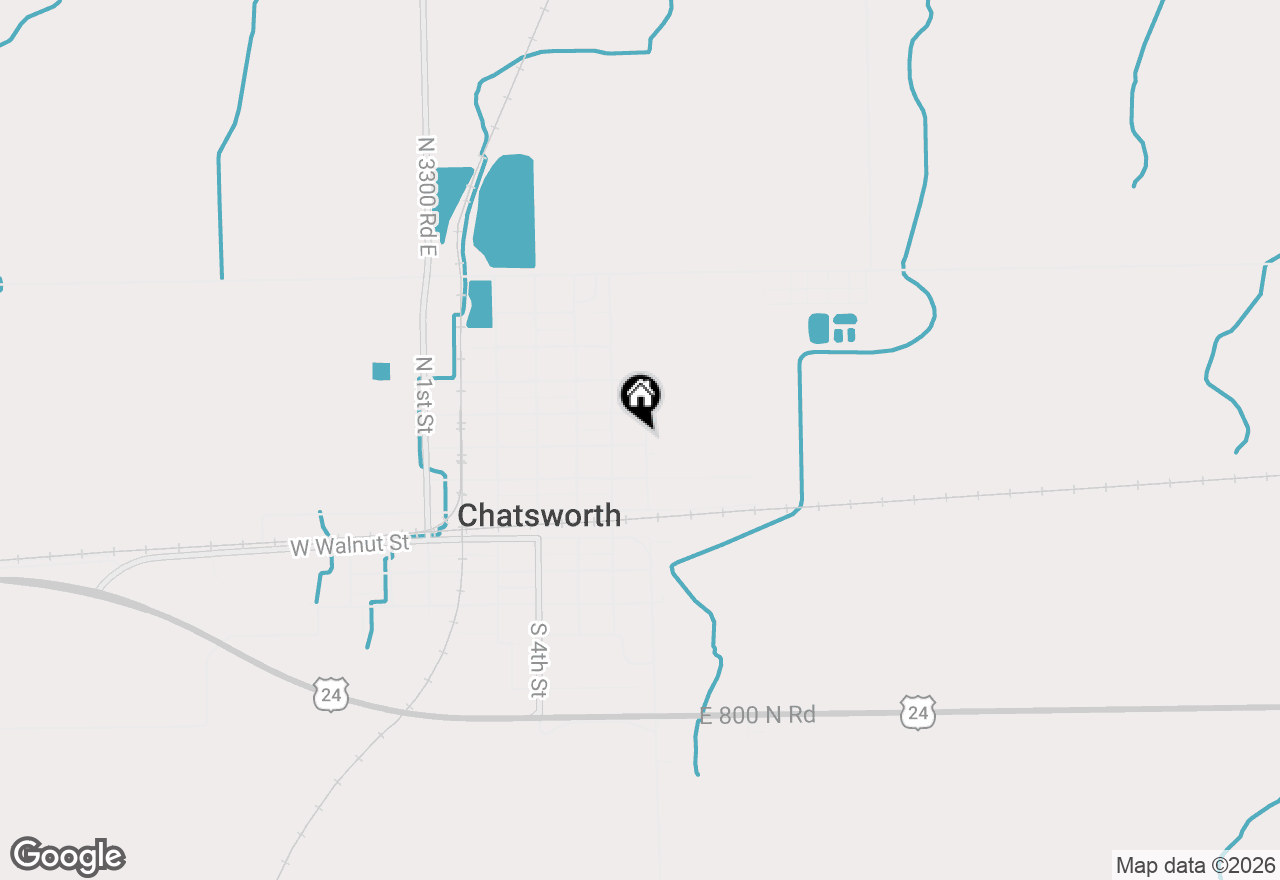 Map of 614 E Ash Street, Chatsworth, IL 60921