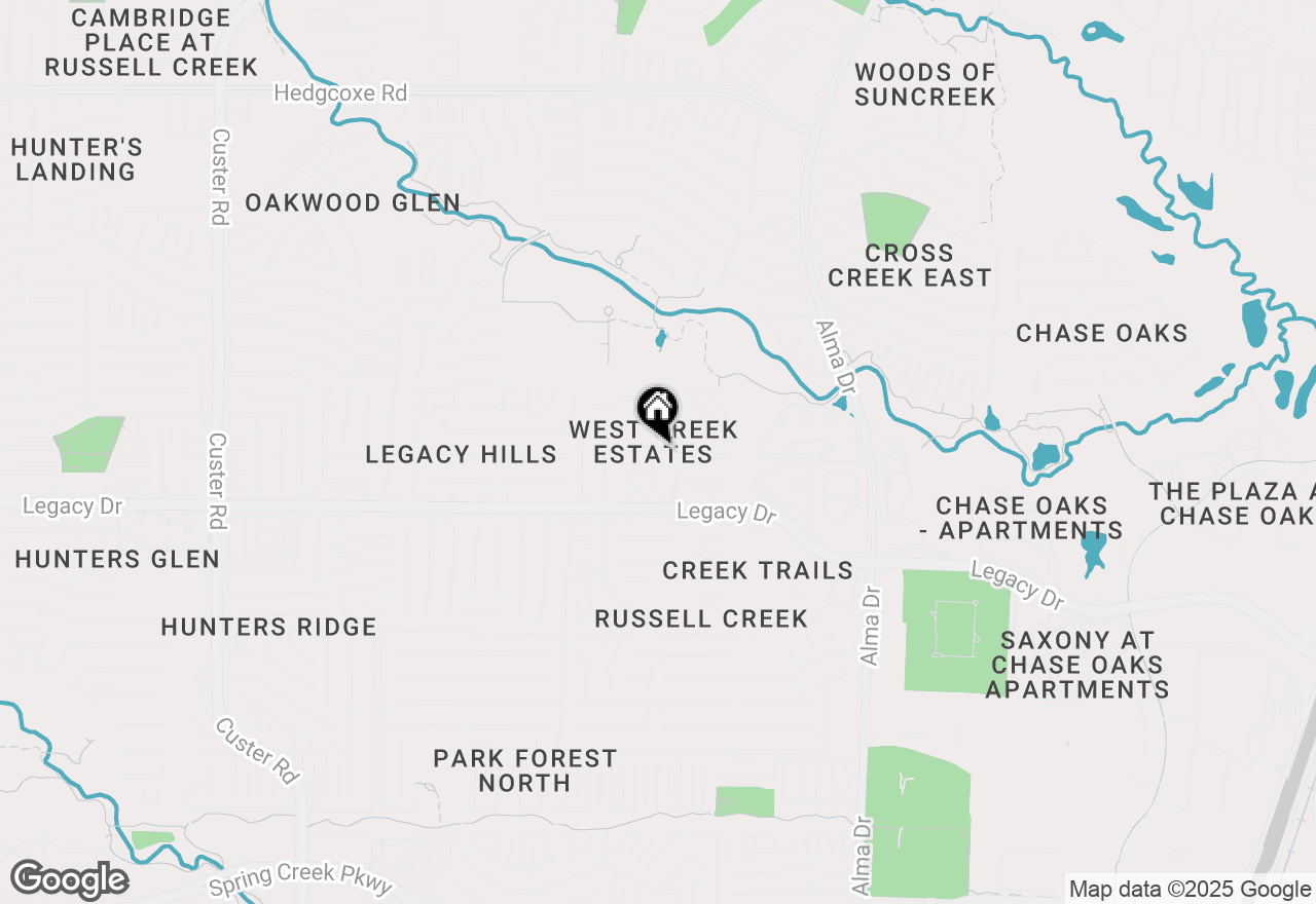 Map of 1405 Newbury Lane, Plano, TX 75025