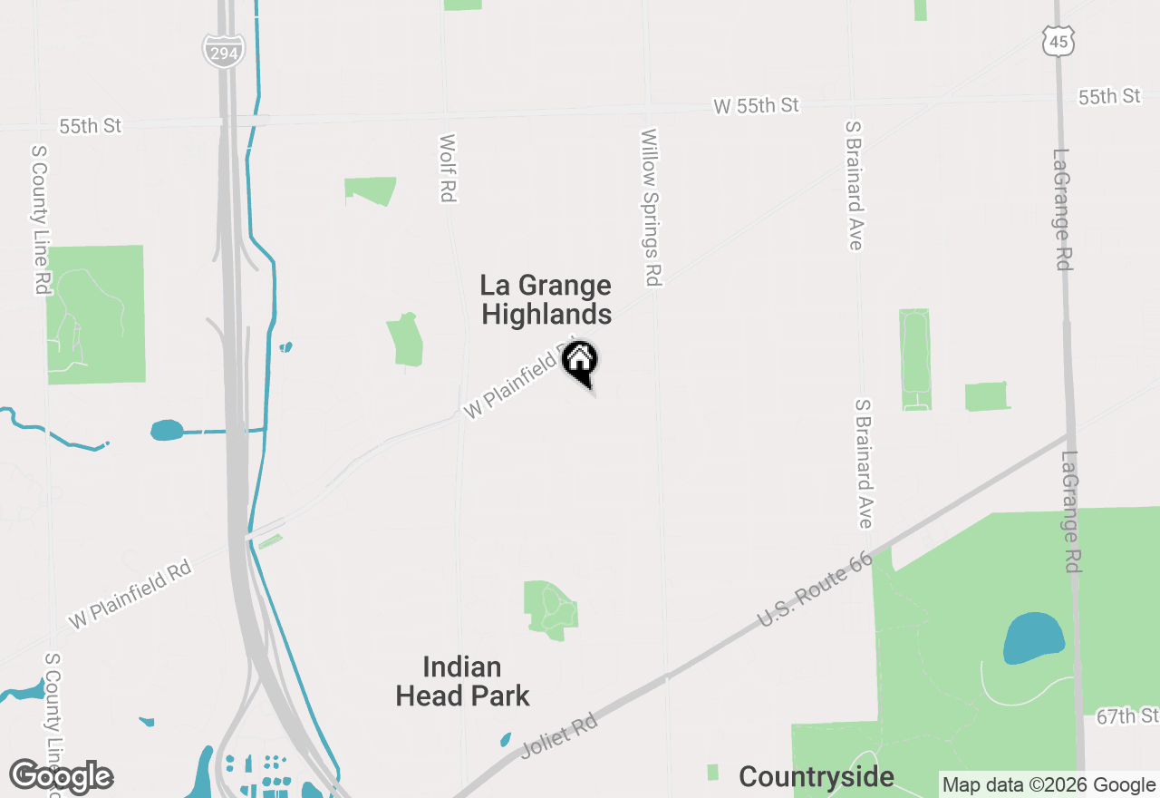 Map of 1738 60th Street, La Grange Highlands, IL 60525