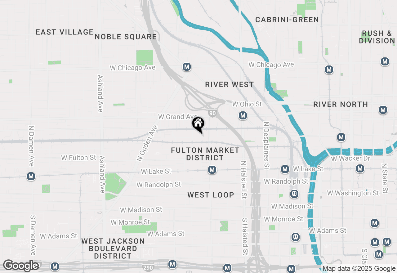 Map of 1046 W Kinzie Avenue #2ND, Chicago, IL 60622