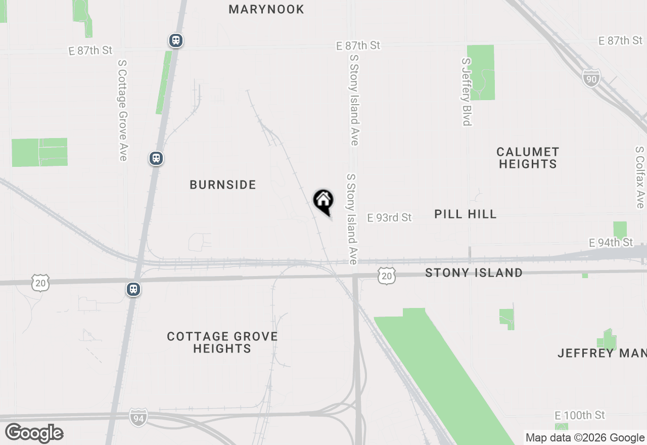 Map of 1513 E 93rd Street, Chicago, IL 60619