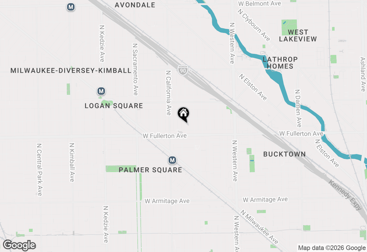 Map of 2430 N Washtenaw Avenue #2N, Chicago, IL 60647