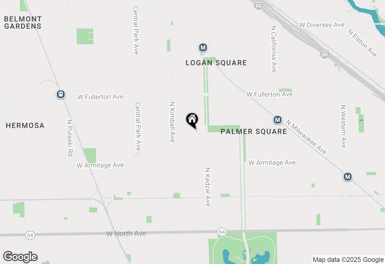 Map of 3253 W Palmer Street #301, Chicago, IL 60647